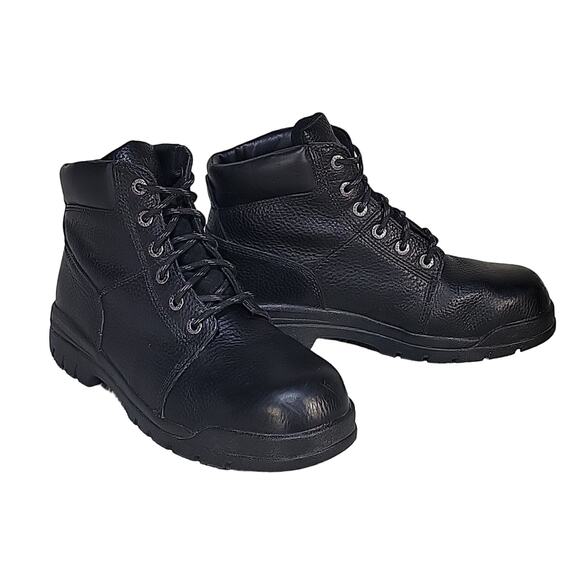 Wolverine Men's Marquette Steel-Toe 6" Leather Work Boots, Black, Men's 10EW - Picture 1 of 16